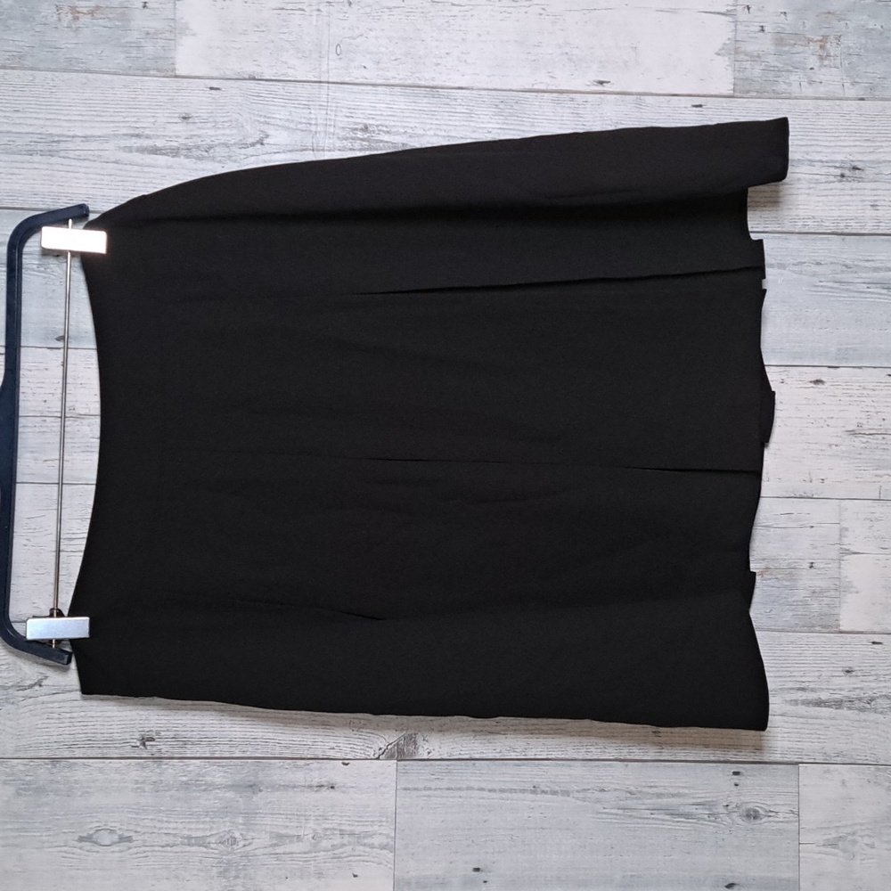 Anne Klein Chiffon Pleated Skirt 16 Black - Picture 4 of 8